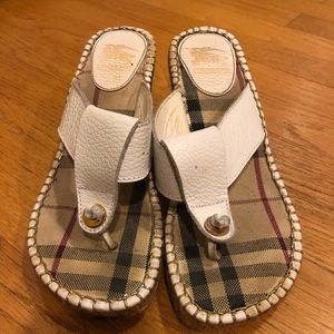 Burberry white sandals